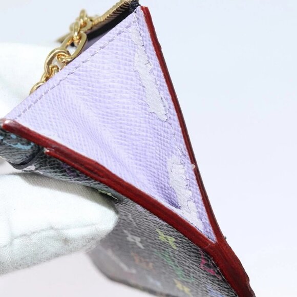 LOUIS VUITTON Multicolor Pochette ClesNM Coin Purse Black M60279 LV Auth 142349 - Picture 11 of 16